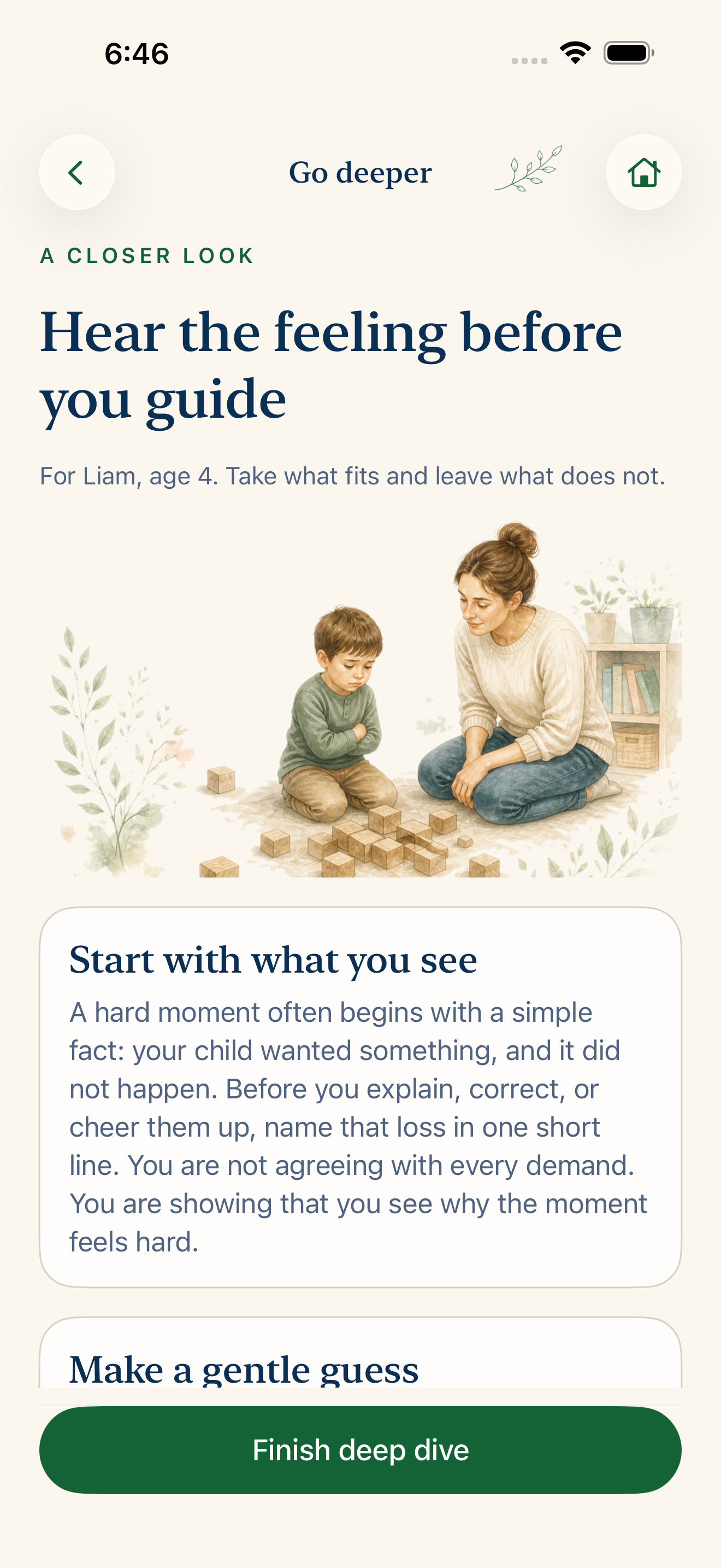 LittleTalk deeper explanation opening with a complete teaching card